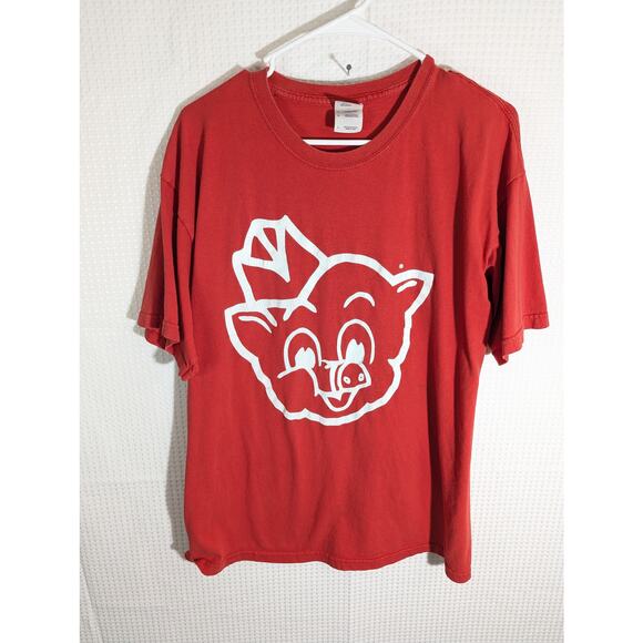 Piggly Wiggly T Shirt Large Red Graphic Tee I’m Big On The Pig Grocery Store - Picture 1 of 3